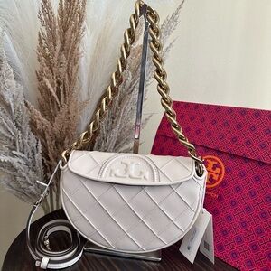 Tory Burch Mini Fleming Crescent Bag